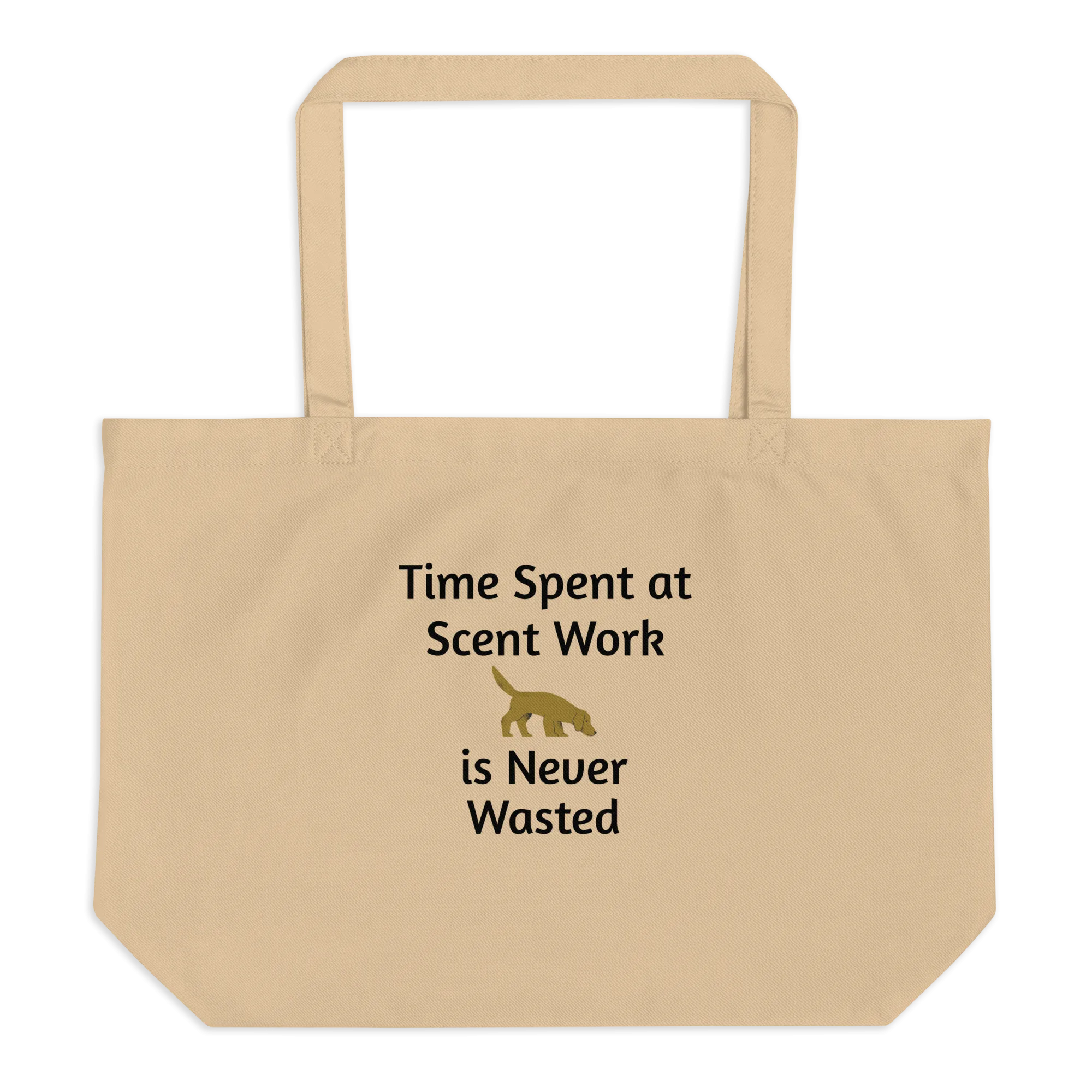 Time Spent at Scent Work X-Large Tote/ Shopping Bags