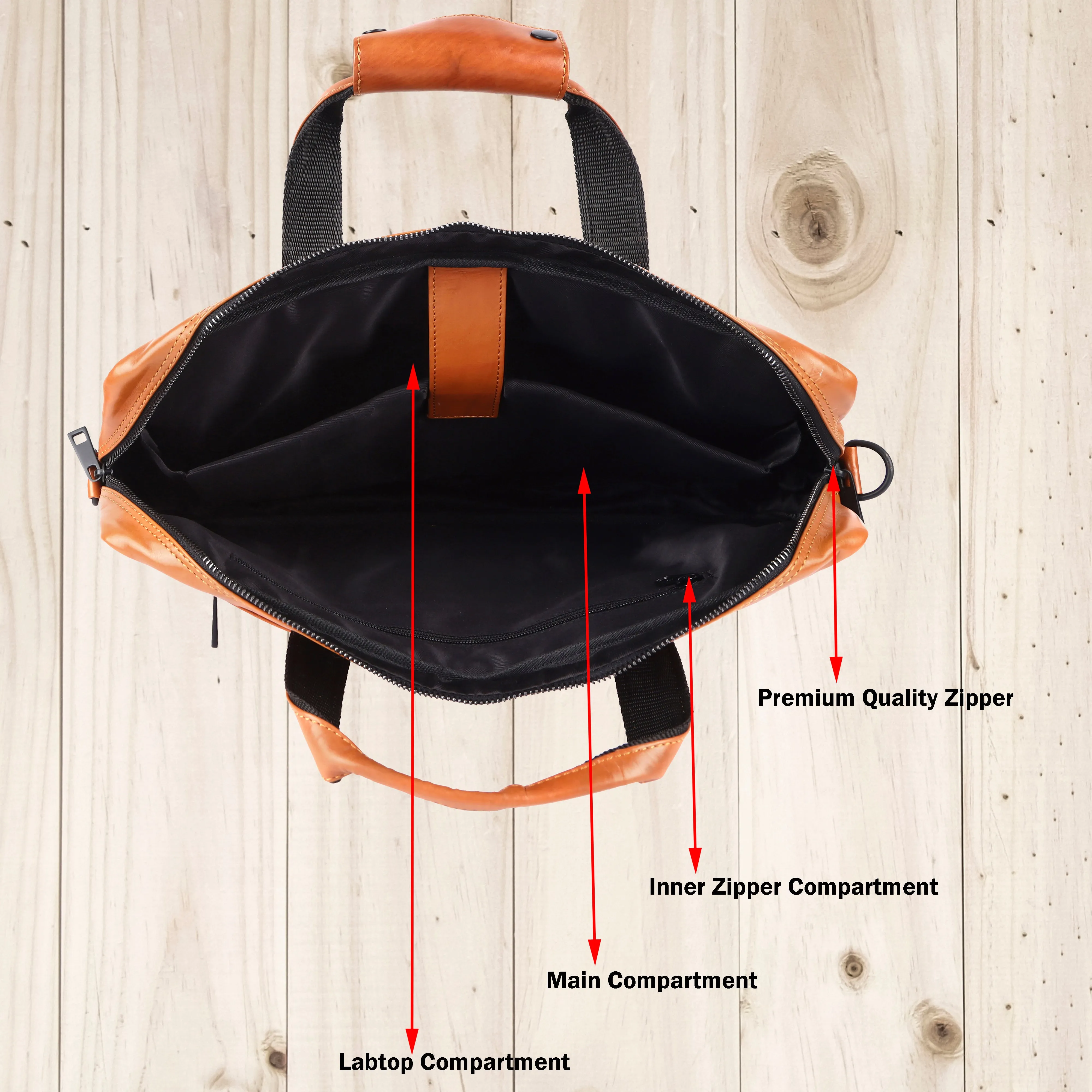 Trailblazer Premium Leather Laptop Bag # 2815
