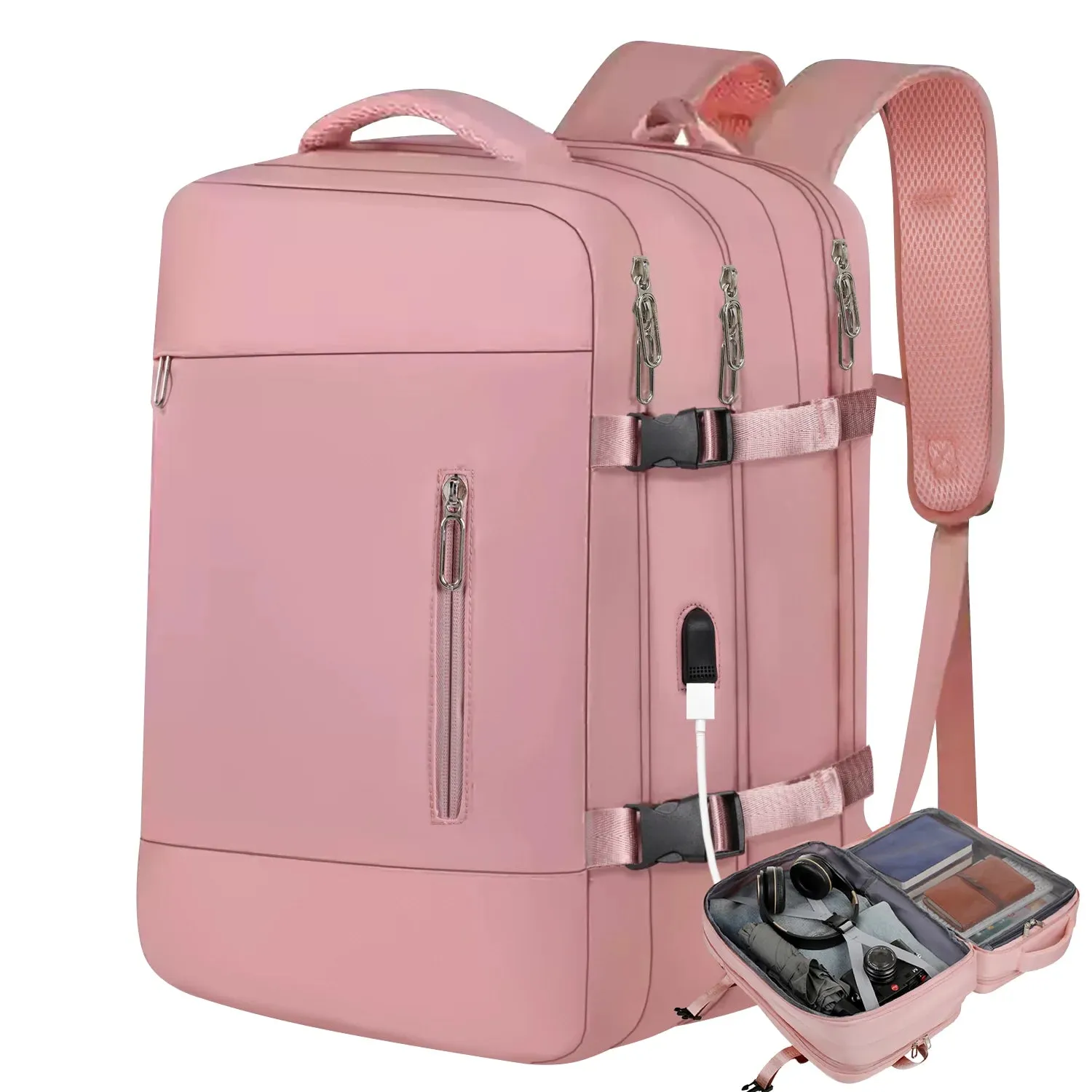 Travel Backpack for Women Man Large Capacity Carry On Luggage Travel Bag with USB Charging Port