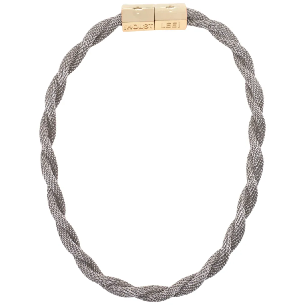 Twisted Mesh Necklace Silver