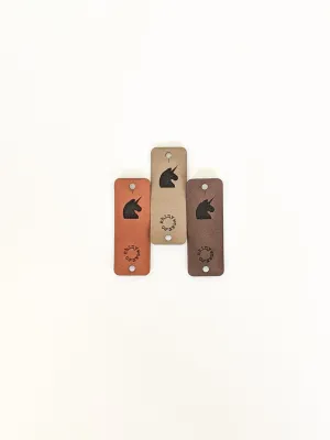 Unicorn no-sew leatherette tag