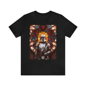 Unisex Jersey Short Sleeve Tee - Snow trooper Catholic Stained Glass Window