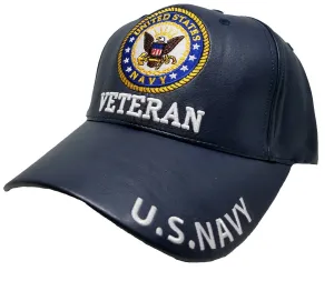 US NAVY LOGO Cap Blue Hat United States Military Adjustable One Size Fit Embroidered