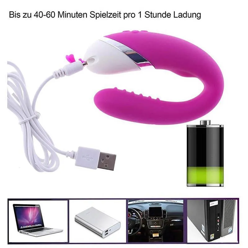 USB Rechargeable G Spot Couple Vibrator Sex Toys
