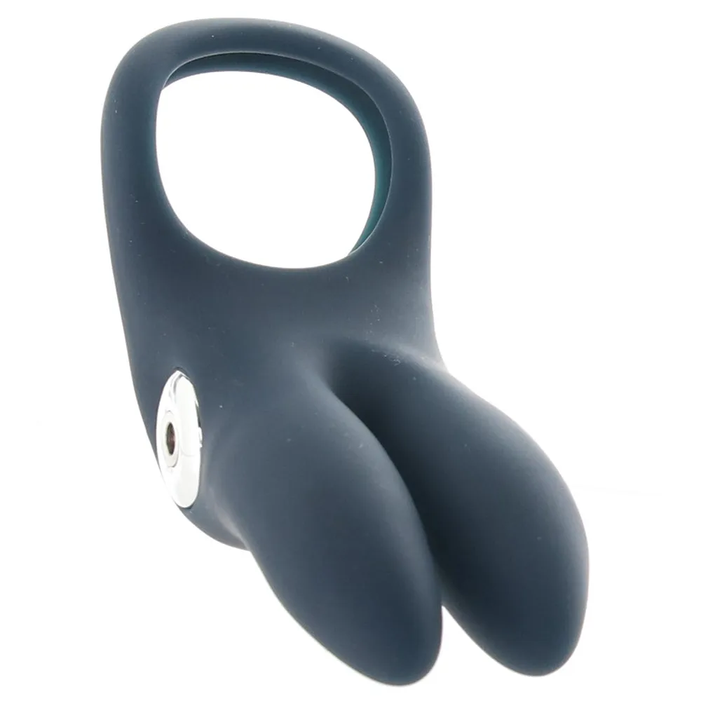 Vedo Sexy Bunny Rechargeable Vibrating C-Ring Black Pearl