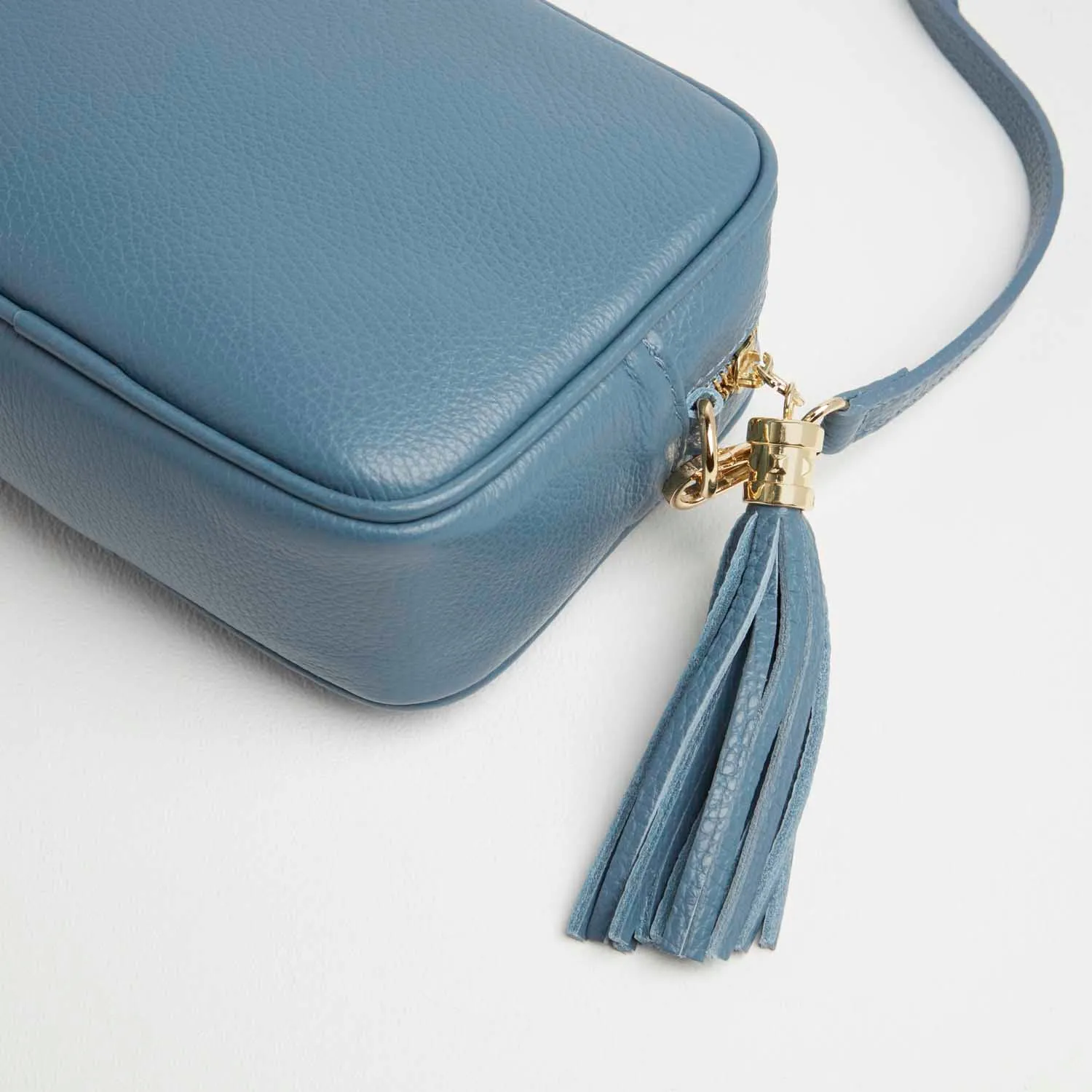 Verona Crossbody Tassel Denim Bag with Nautical Strap