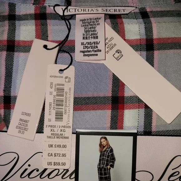 Victoria secret pj set size XL NWT