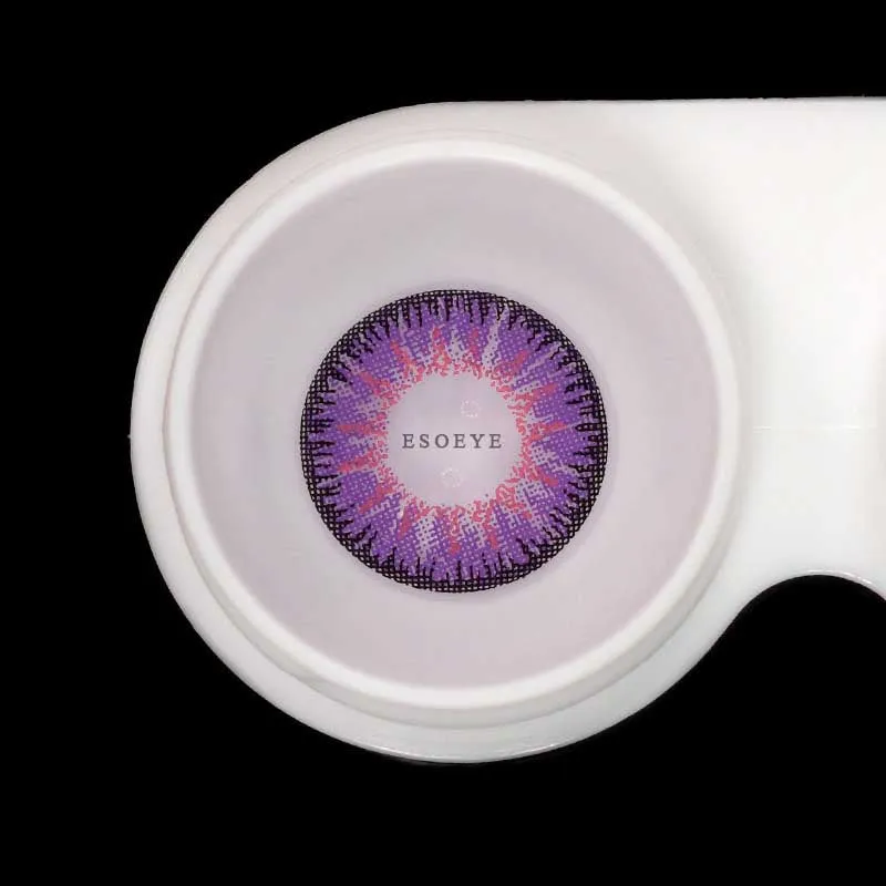 Vika Tricolor Purple Colored Contact Lenses Yearly