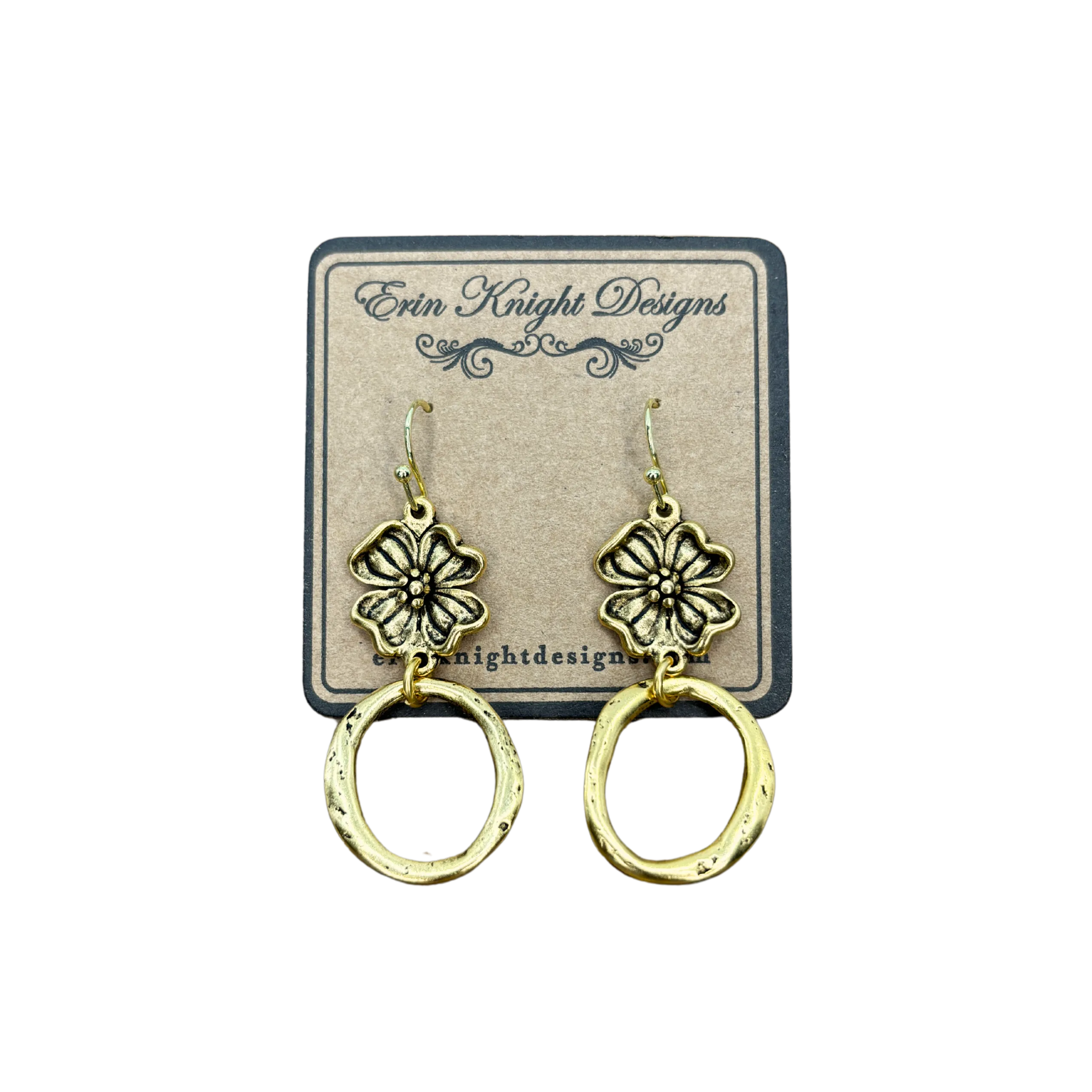 Vintage Reproduction Flower & Hoop Earrings