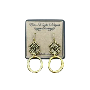 Vintage Reproduction Flower & Hoop Earrings