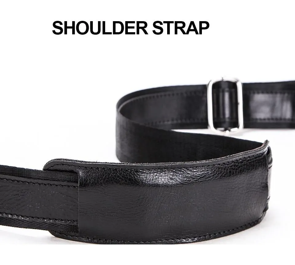 Vintage Saddle Stitch Leather Messenger Bag Computer Bag Shoulder Bag