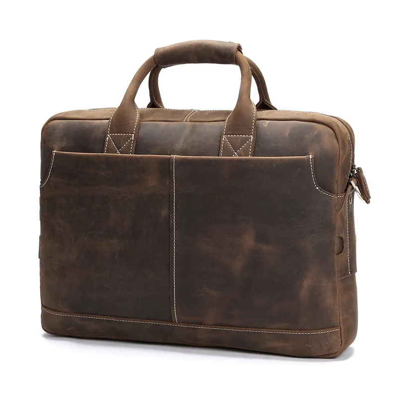 Vintage Style Leather Men's Shoulder Bag - Stylish & Durable