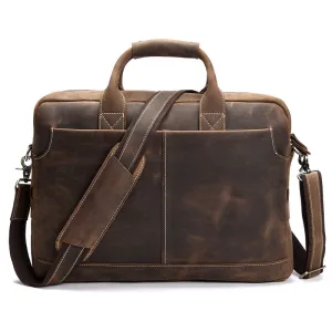 Vintage Style Leather Men's Shoulder Bag - Stylish & Durable