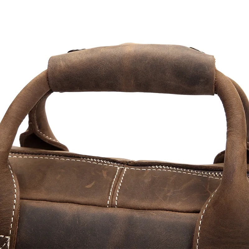 Vintage Style Leather Men's Shoulder Bag - Stylish & Durable