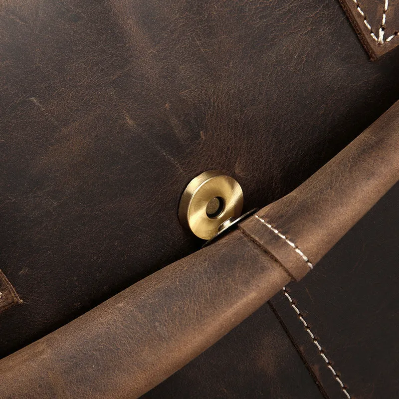 Vintage Style Leather Men's Shoulder Bag - Stylish & Durable
