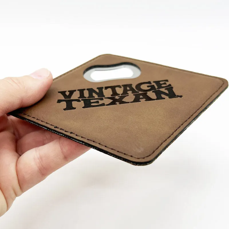 Vintage Texan Bottle Opener/Coaster