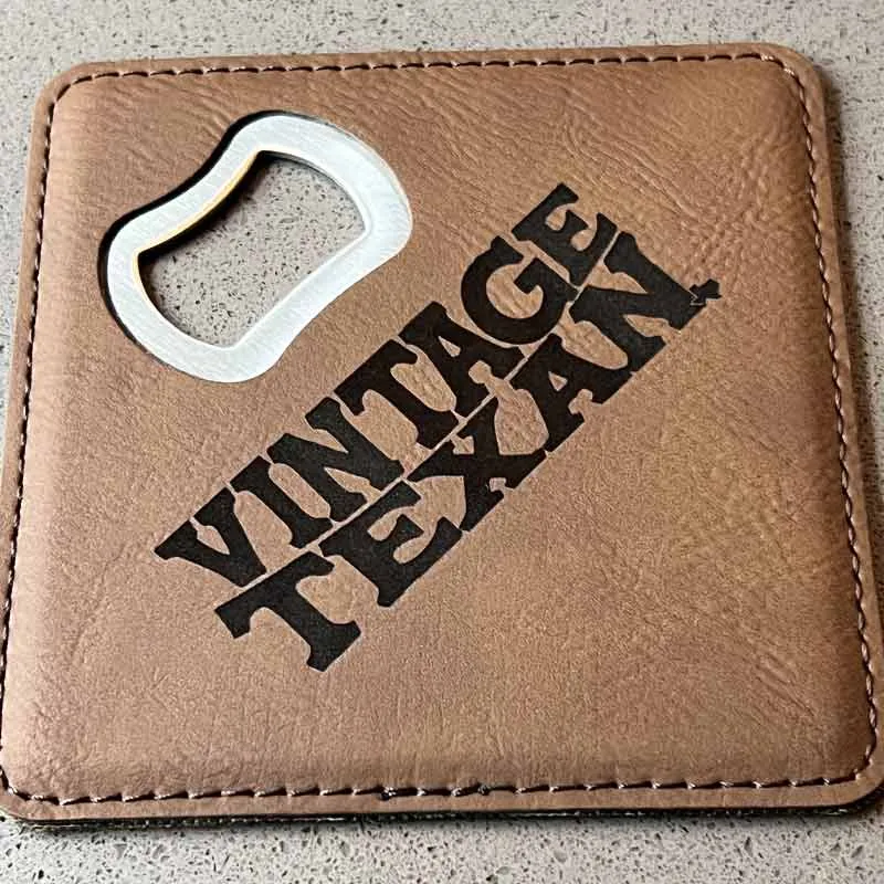 Vintage Texan Bottle Opener/Coaster