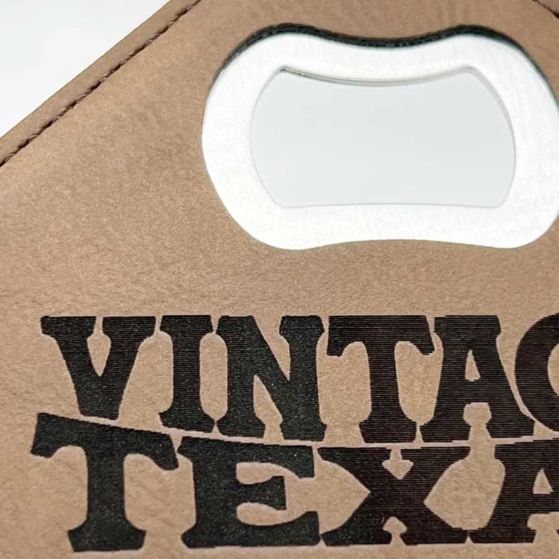 Vintage Texan Bottle Opener/Coaster