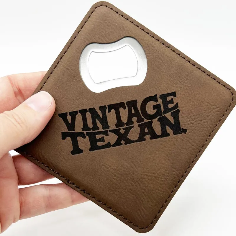 Vintage Texan Bottle Opener/Coaster