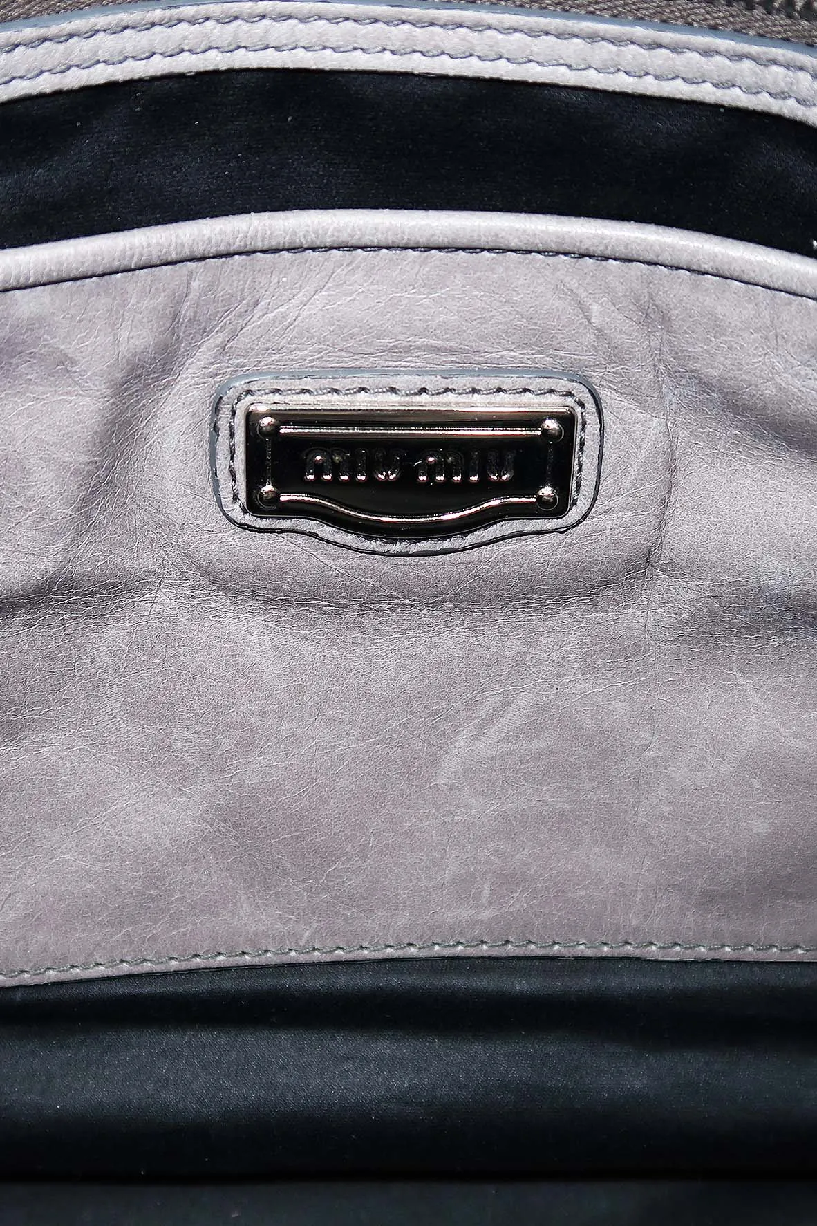 Vitello Lux Bow Satchel Grey