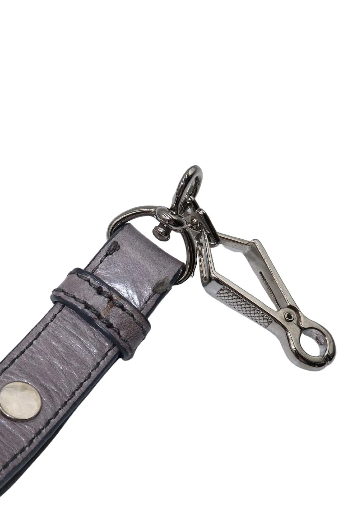 Vitello Lux Bow Satchel Grey