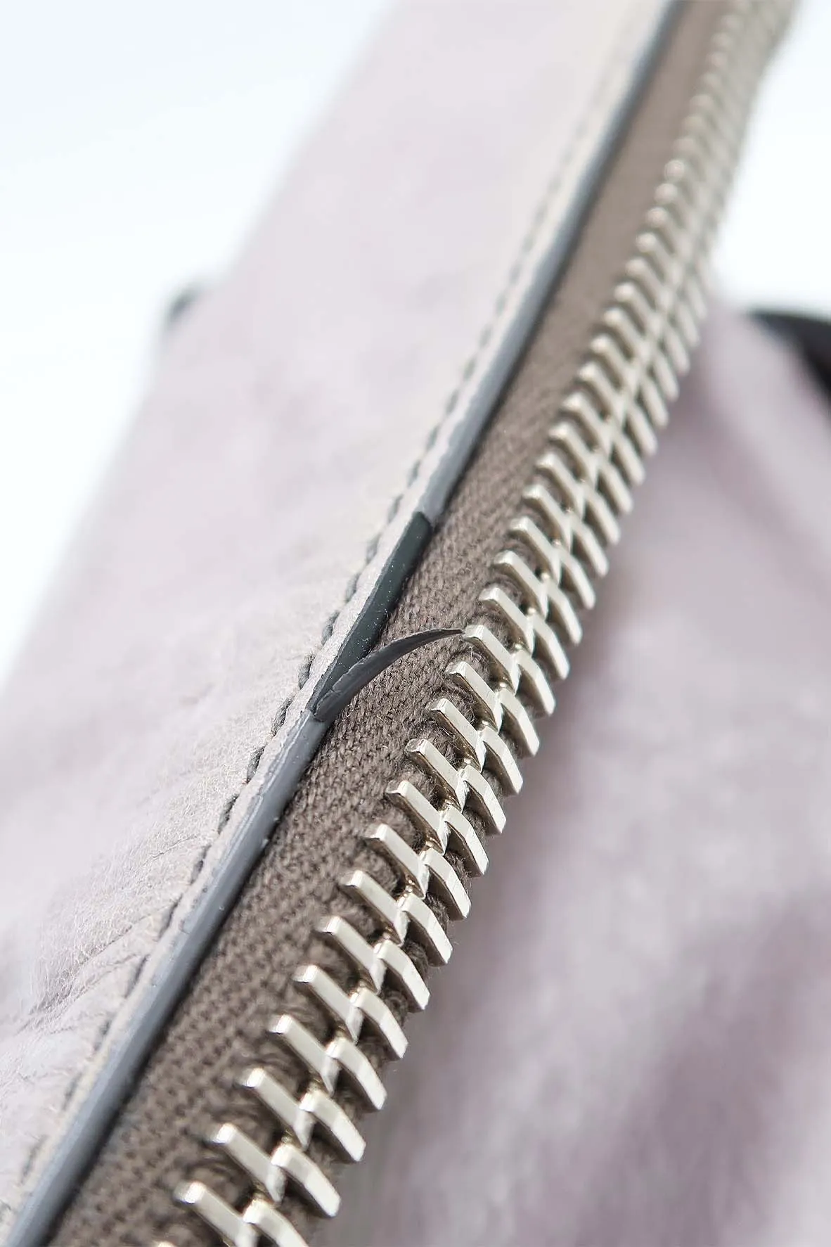 Vitello Lux Bow Satchel Grey