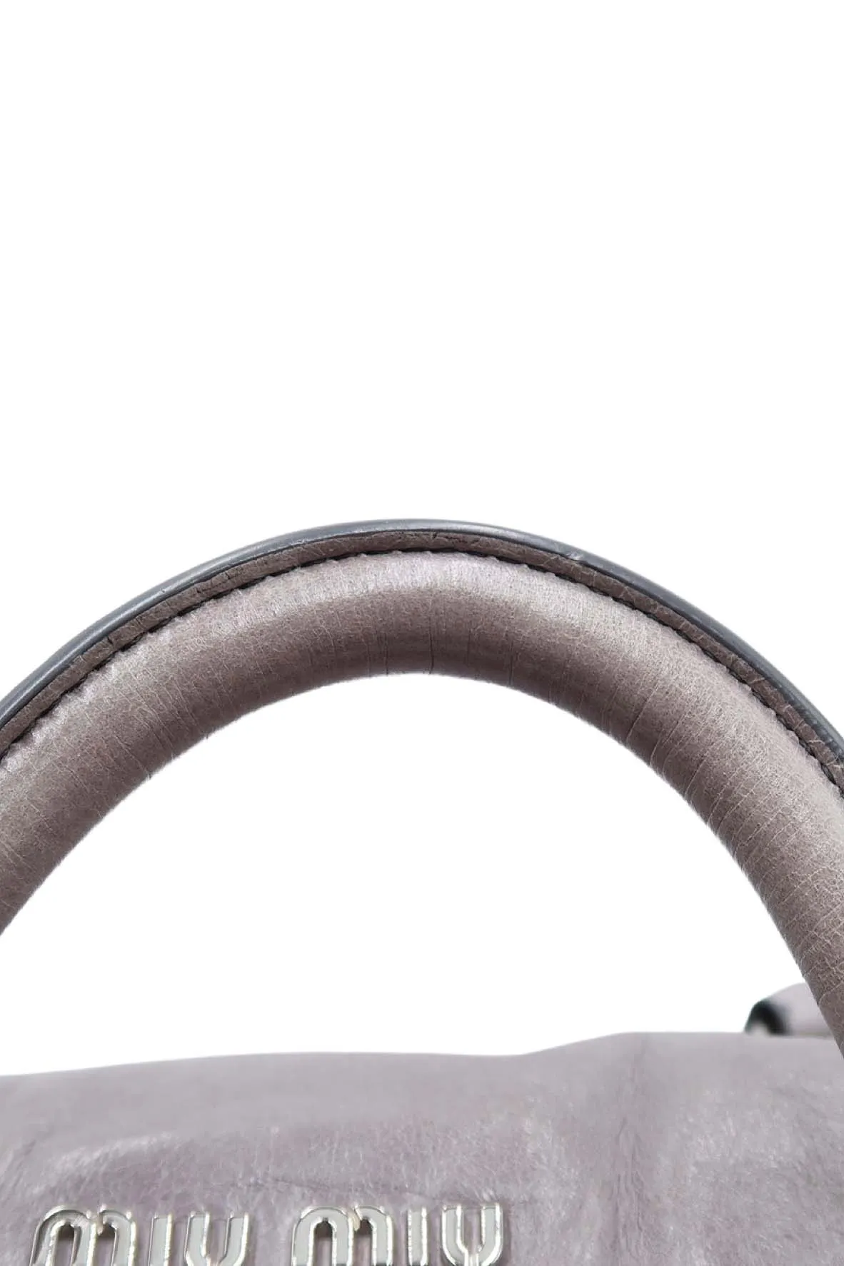 Vitello Lux Bow Satchel Grey