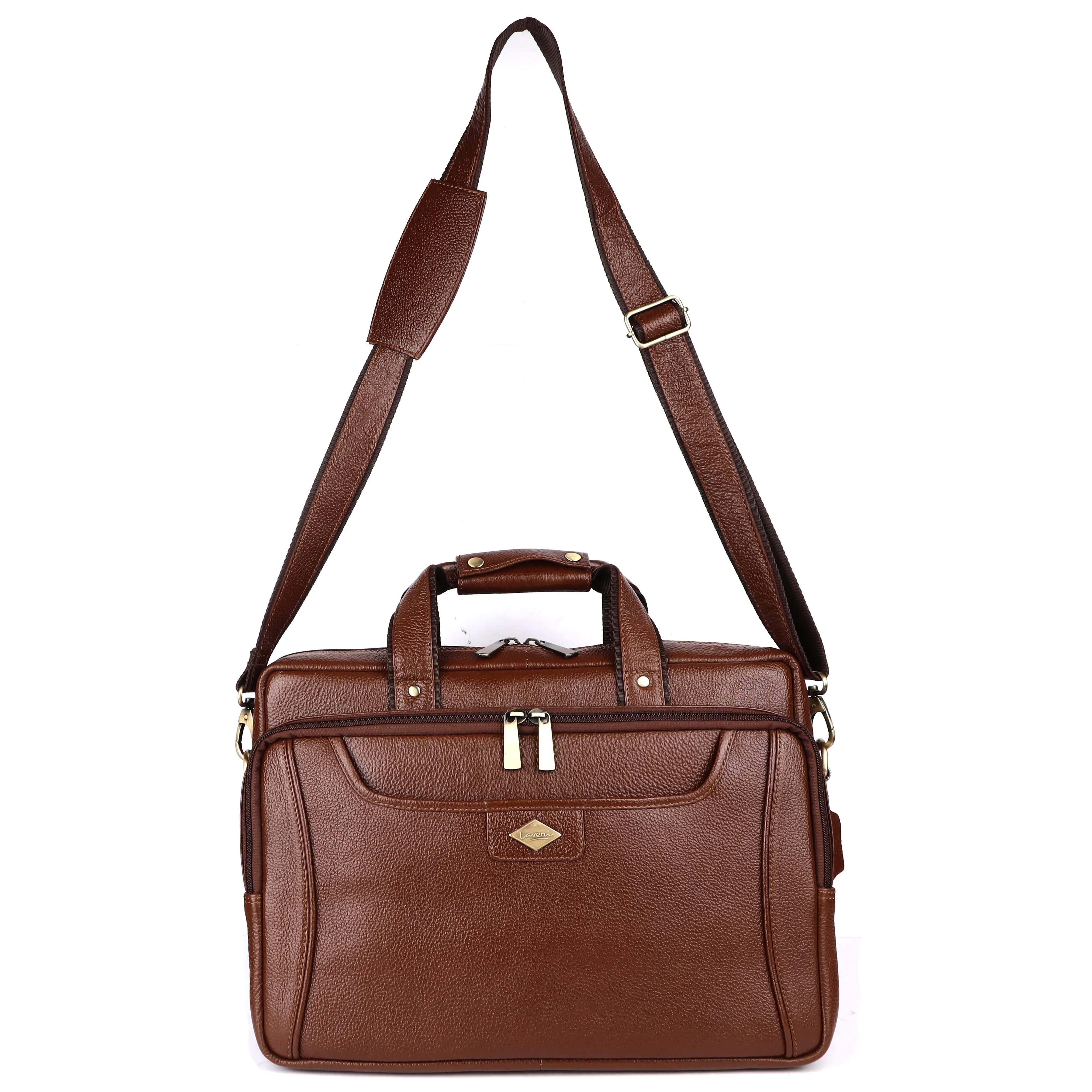 Voyager Leather Laptop Bag Classic #2818