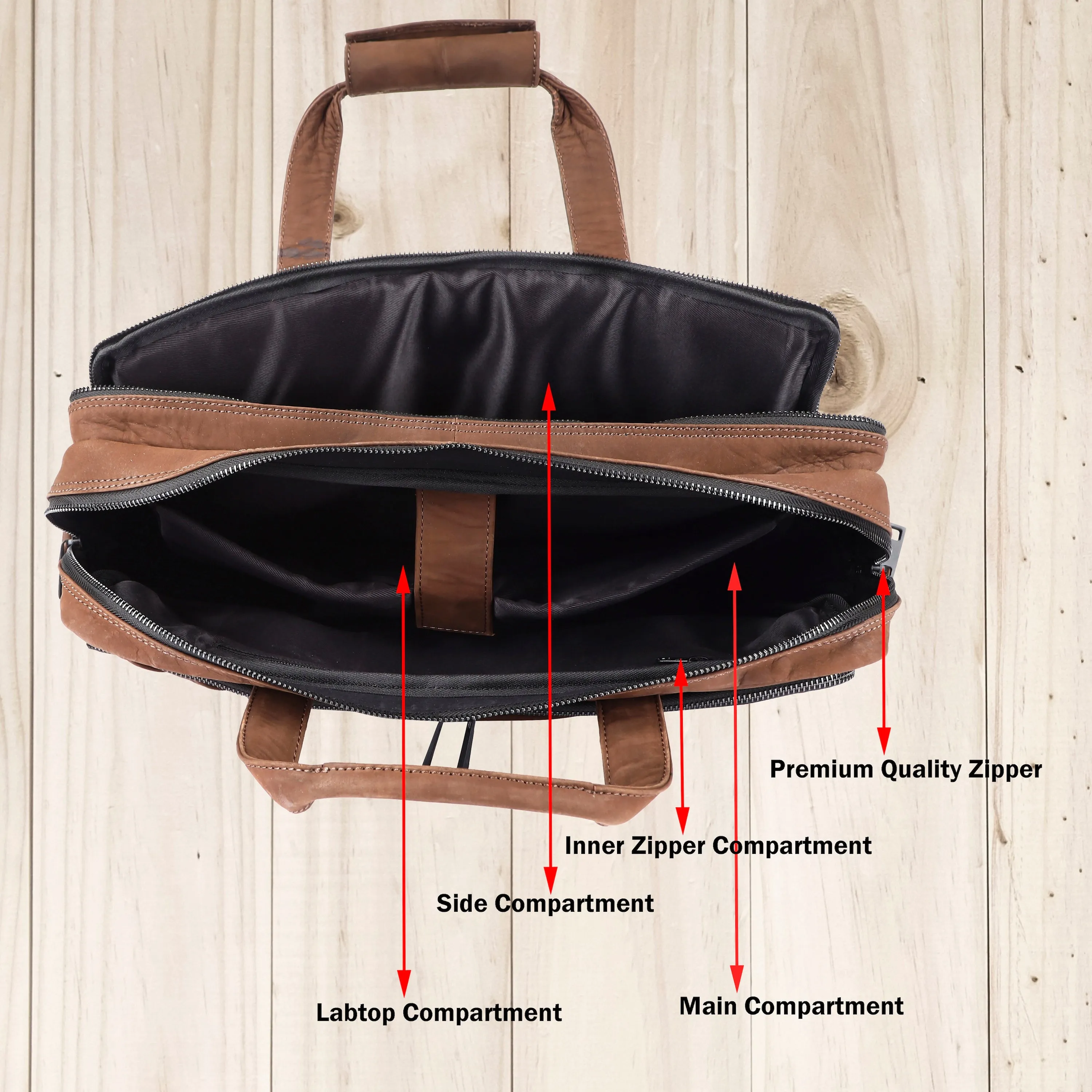 Voyager Leather Laptop Bag Premium #2818