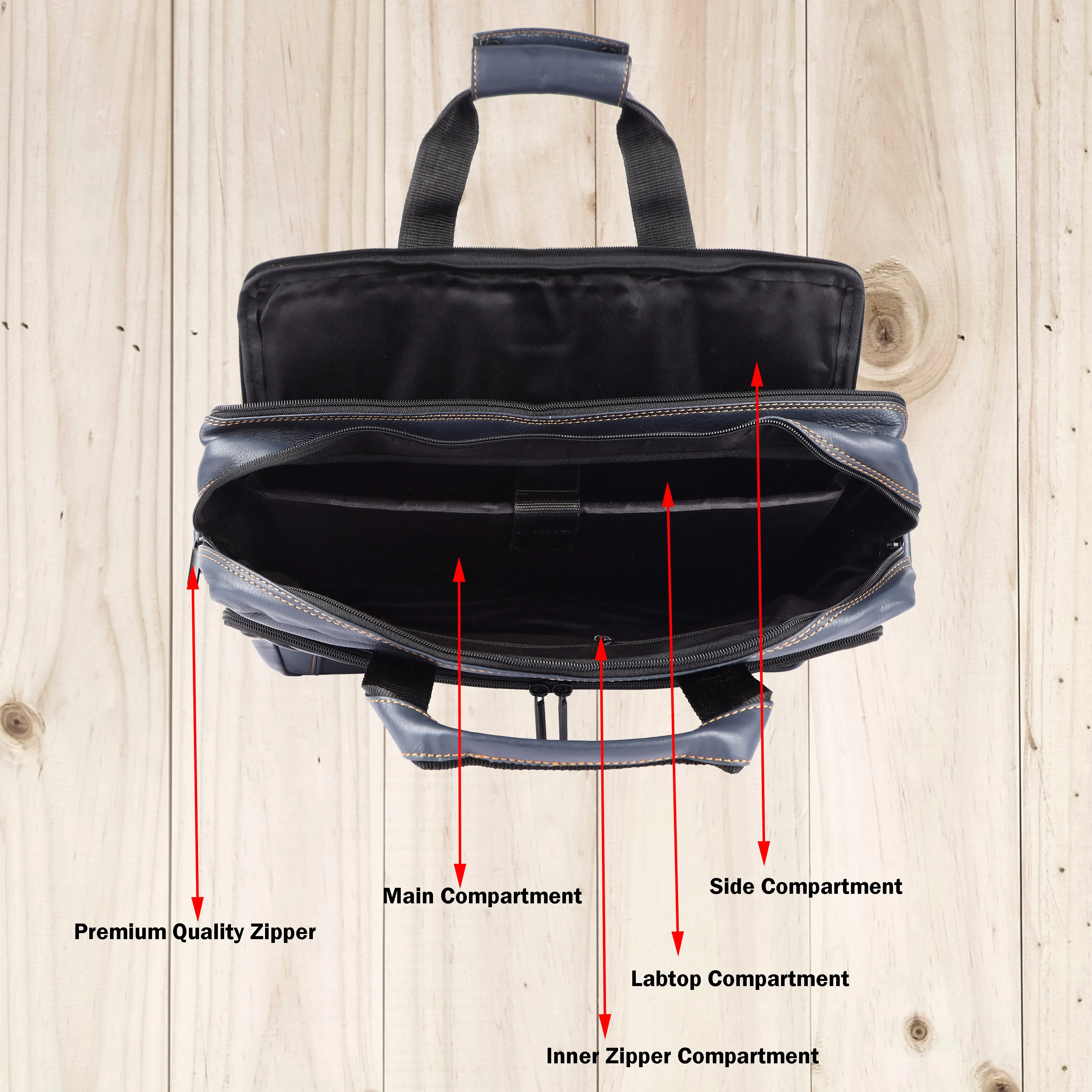 Voyager Leather Laptop Bag Premium #2818