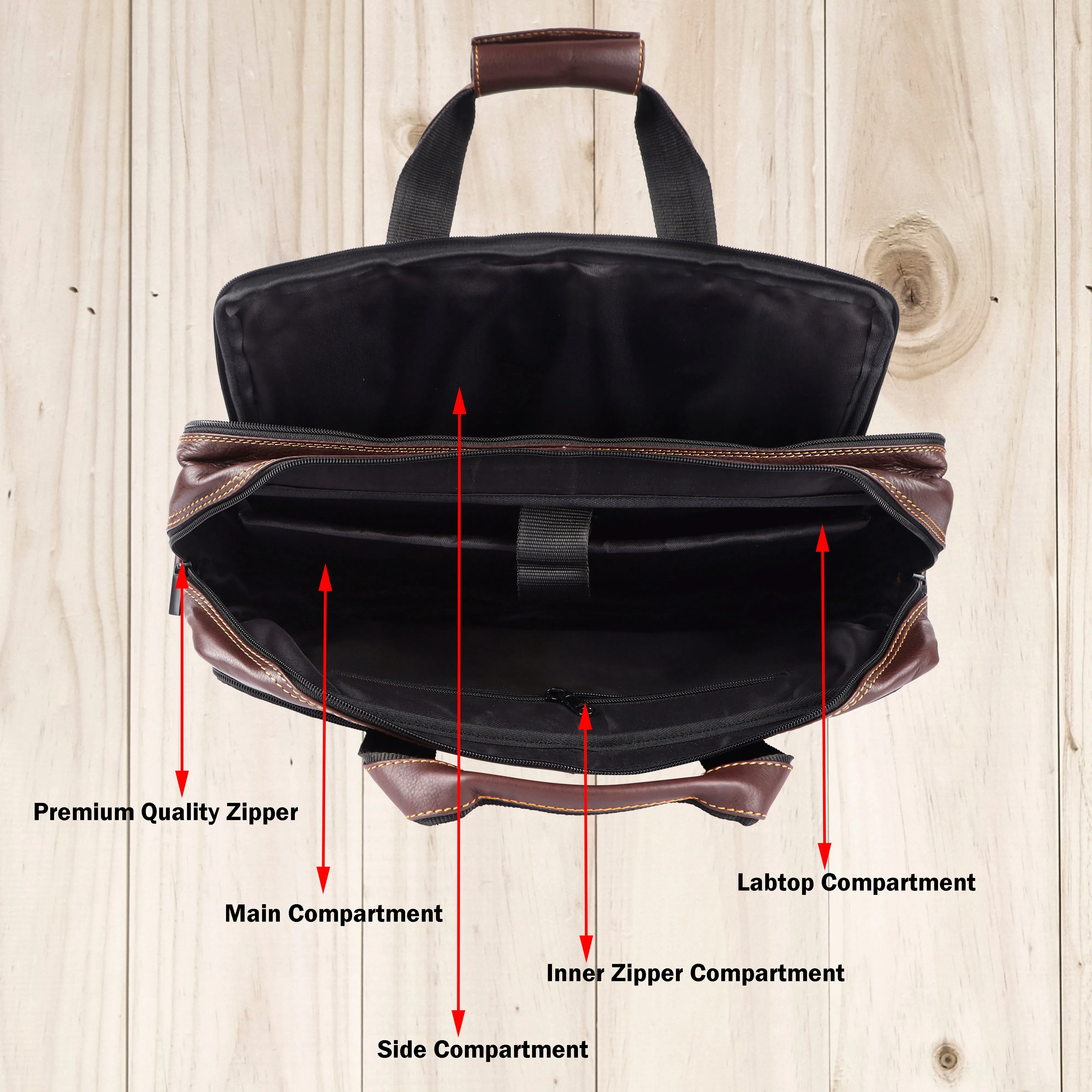 Voyager Leather Laptop Bag Premium #2818