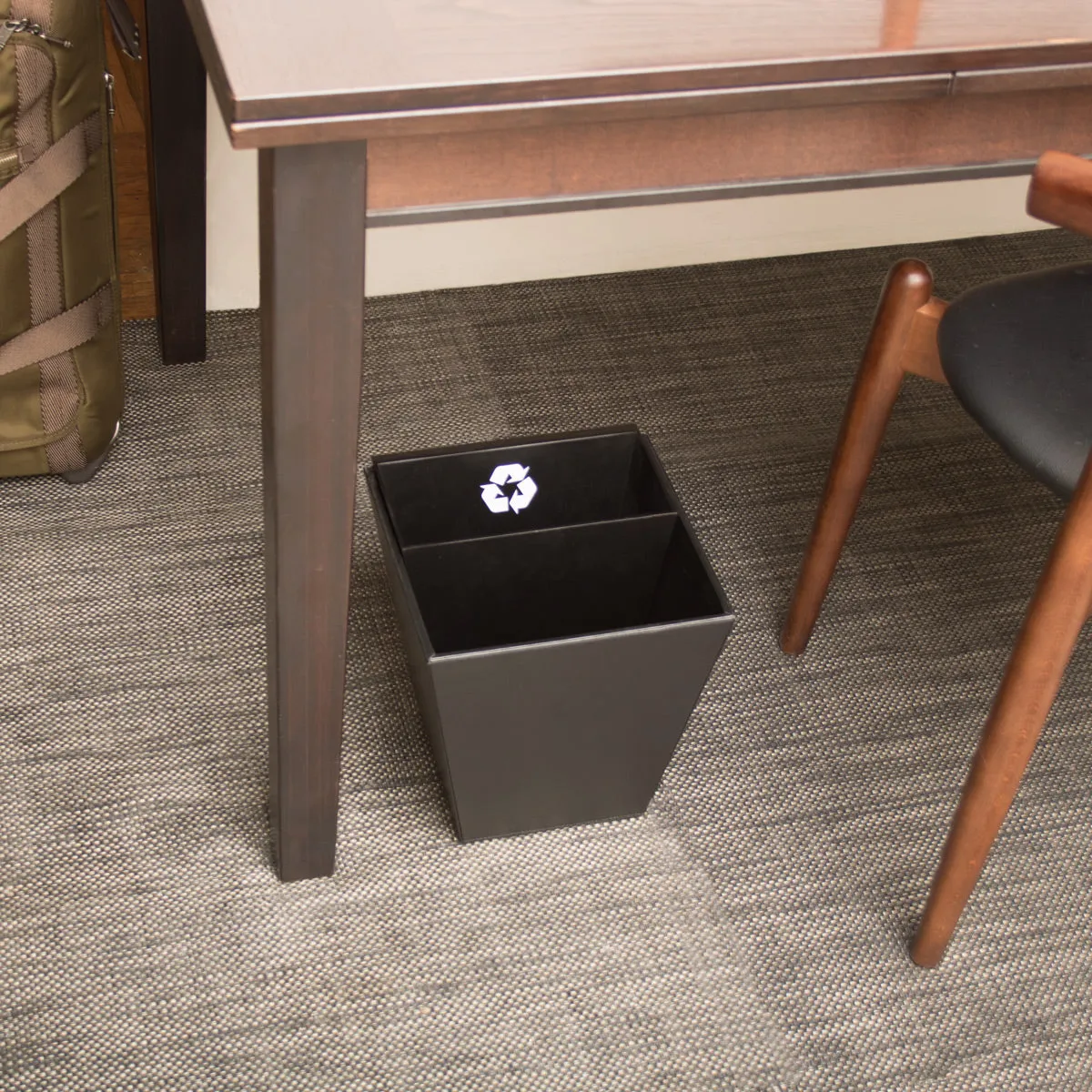 Waste Bin 12 Qt - Black Leatherette (insert compatible, not included)