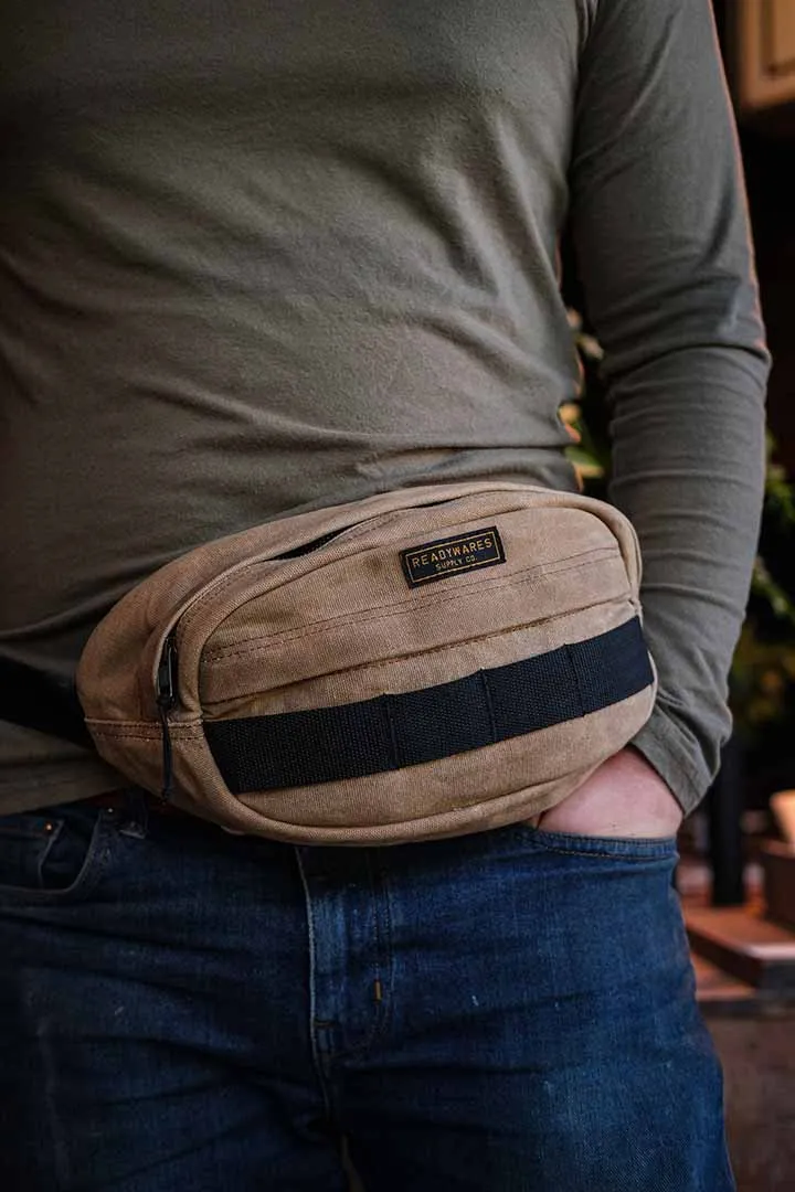 Waxed Canvas Bum Bag/ Waist Pack