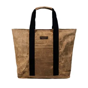 Waxed Canvas Large Zipper Tote
