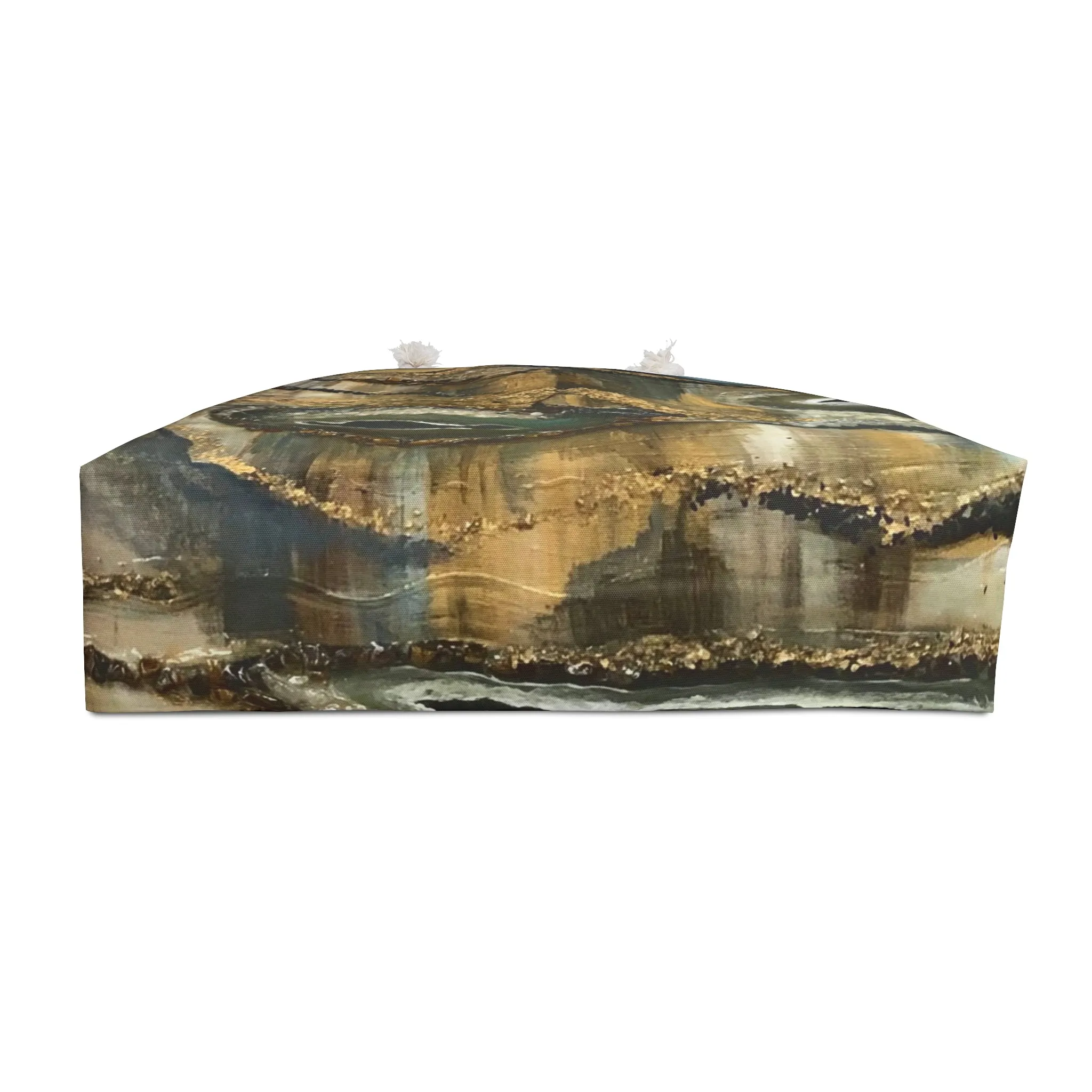 Weekender Bag,  Abstract Earth Tones Creek Bed Design, Life on the Bayou Collection