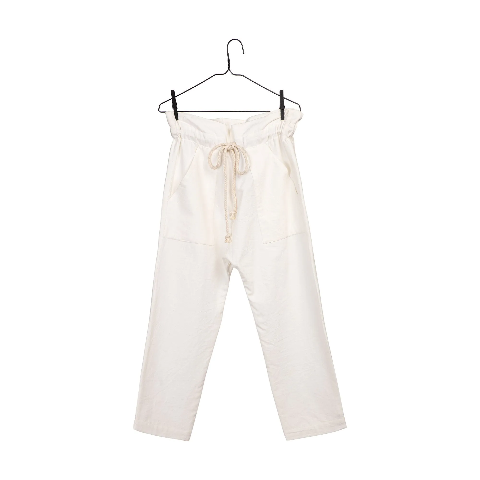 White Drawstring Pant