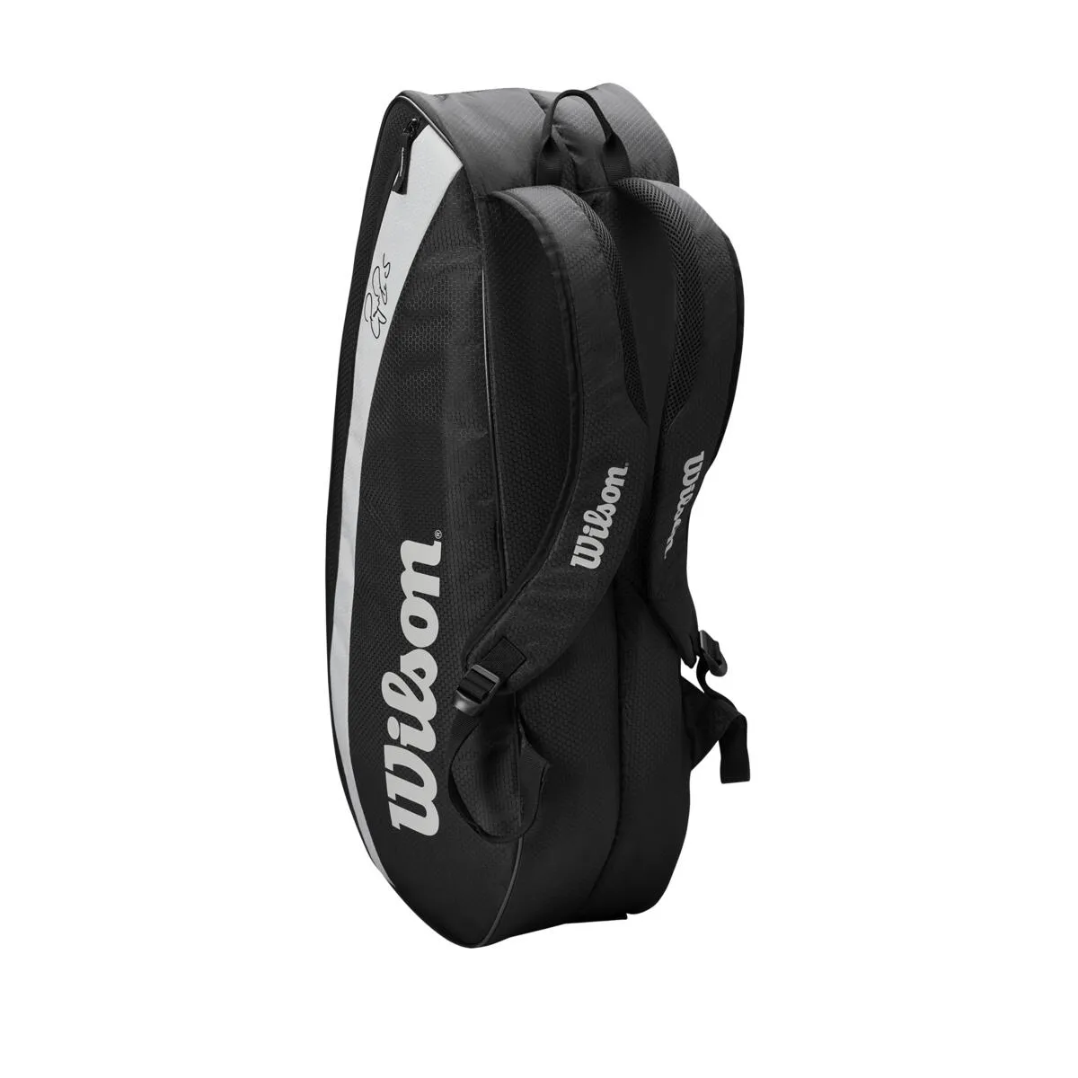 Wilson RF Team Federer 6 Pack Racquet Bag (Black/White)