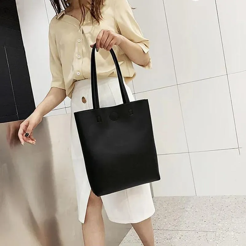 Women Shoulder Bags Casual Handbag Portable PU Leather Large Capacity Soft Surface