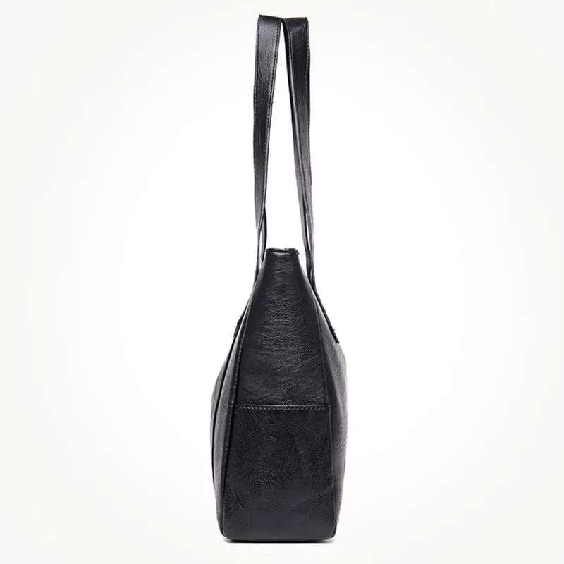 Women Tote Shoulder Messenger Bags Casual Portable PU Leather Large Capacity Soft Surface Hobo handbag
