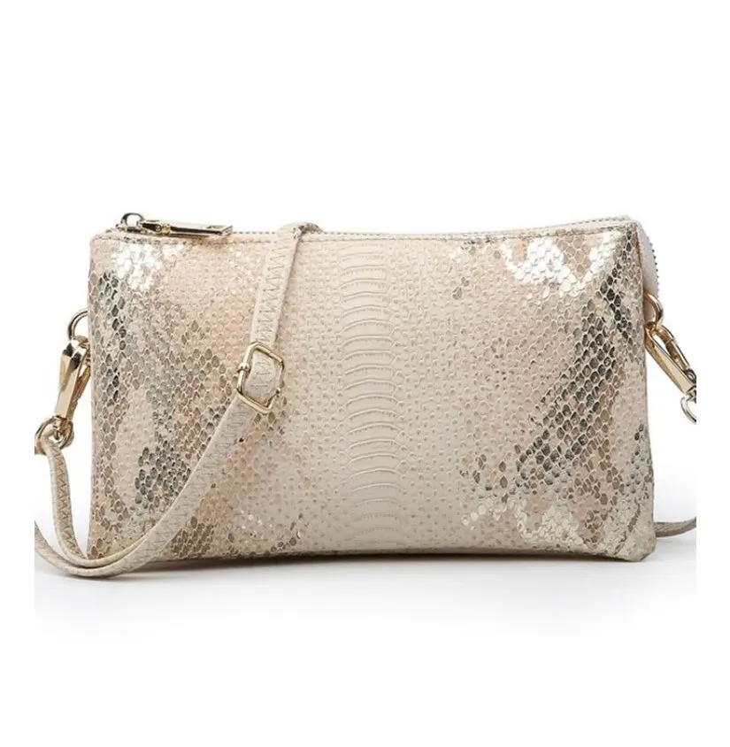 Wyoming Wristlet Shoulder Handbag Purse with Removable Strap and Multiple Compartments