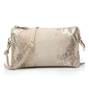 Wyoming Wristlet Shoulder Handbag Purse with Removable Strap and Multiple Compartments