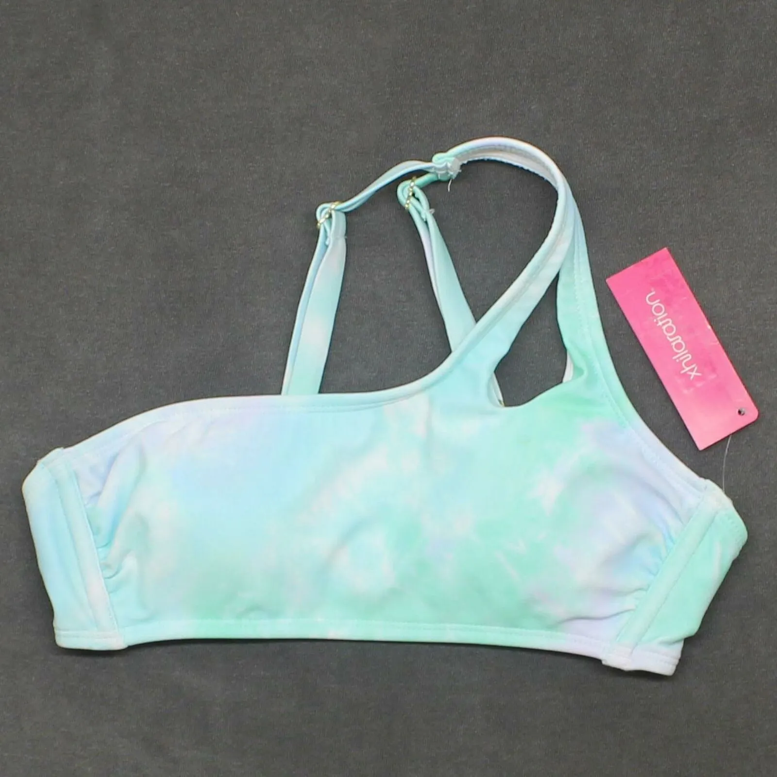 Xhilaration Women's Tie Dye One Shoulder Bikini Top