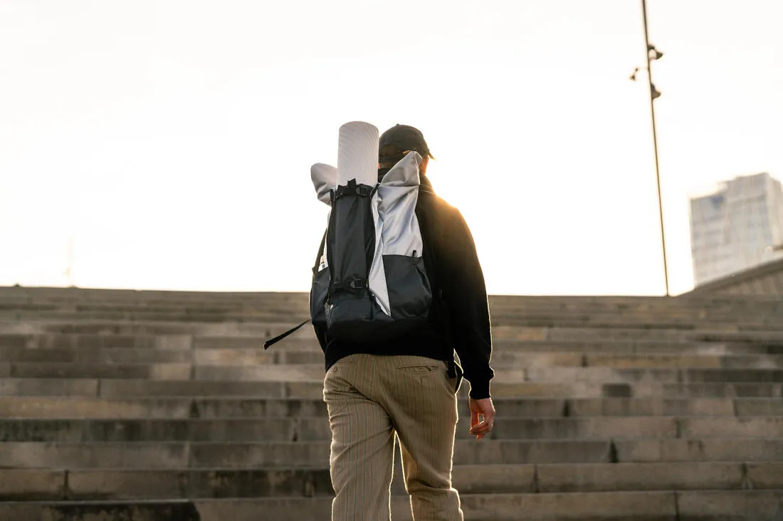 Yoga Mat Backpack - Blue/Grey