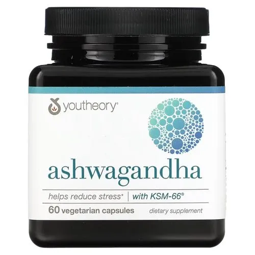 Youtheory Ashwagandha 60 Veg Capsules
