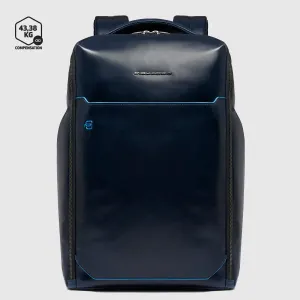 Zaino in Pelle Piquadro Blue Square Porta PC 15,6'' Blu