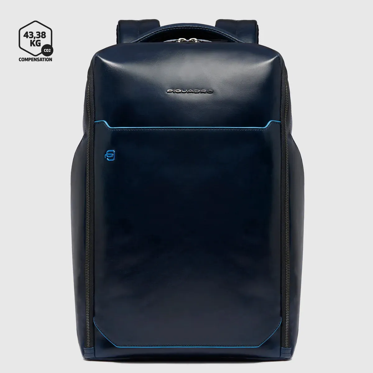 Zaino in Pelle Piquadro Blue Square Porta PC 15,6'' Blu
