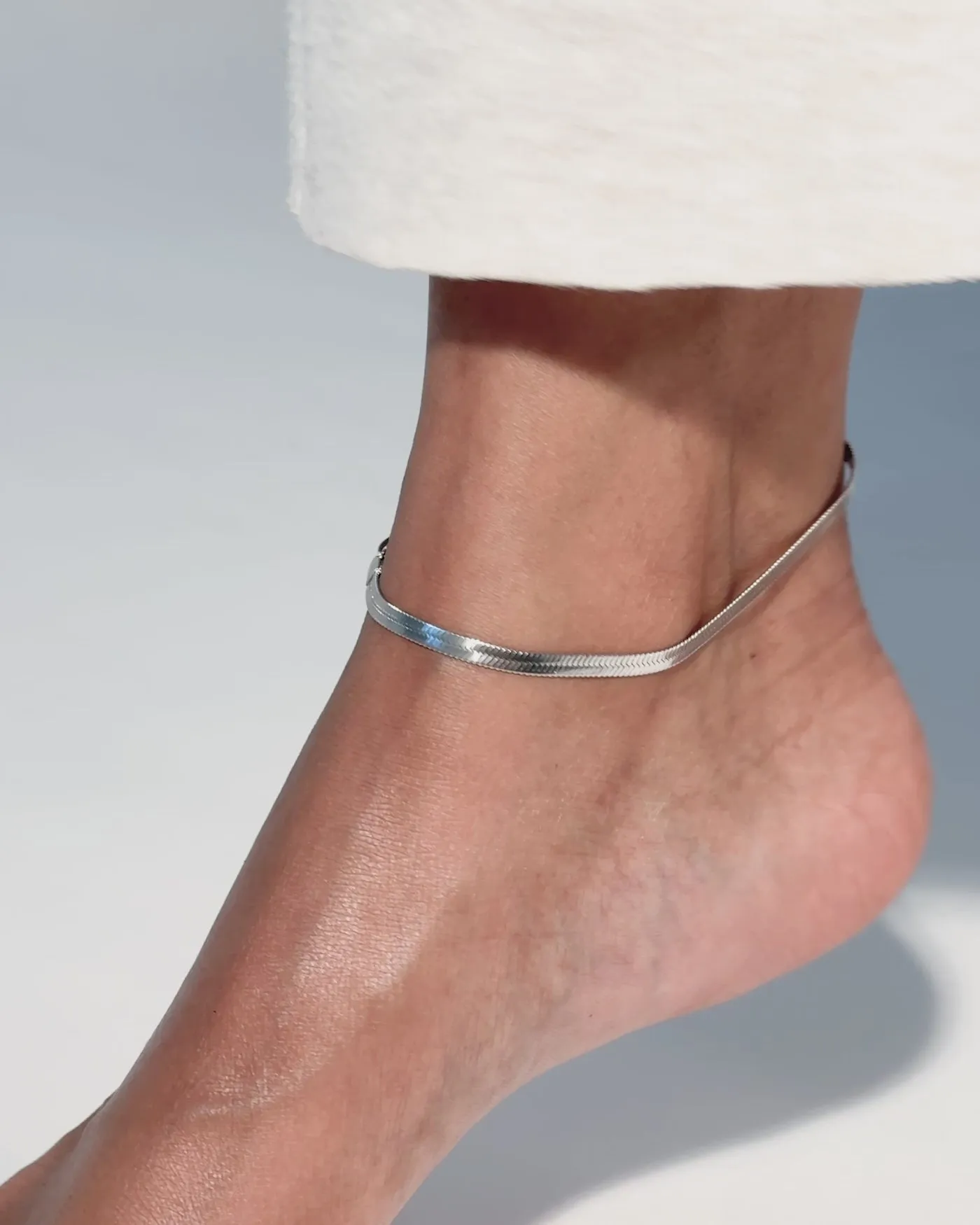 Zeina Anklet | Rhodium