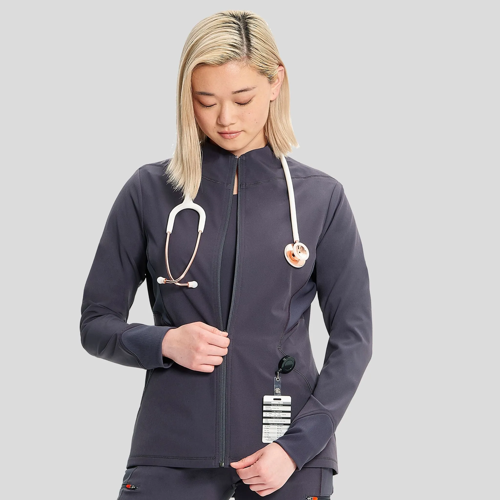 Zip Front Jacket | Pewter