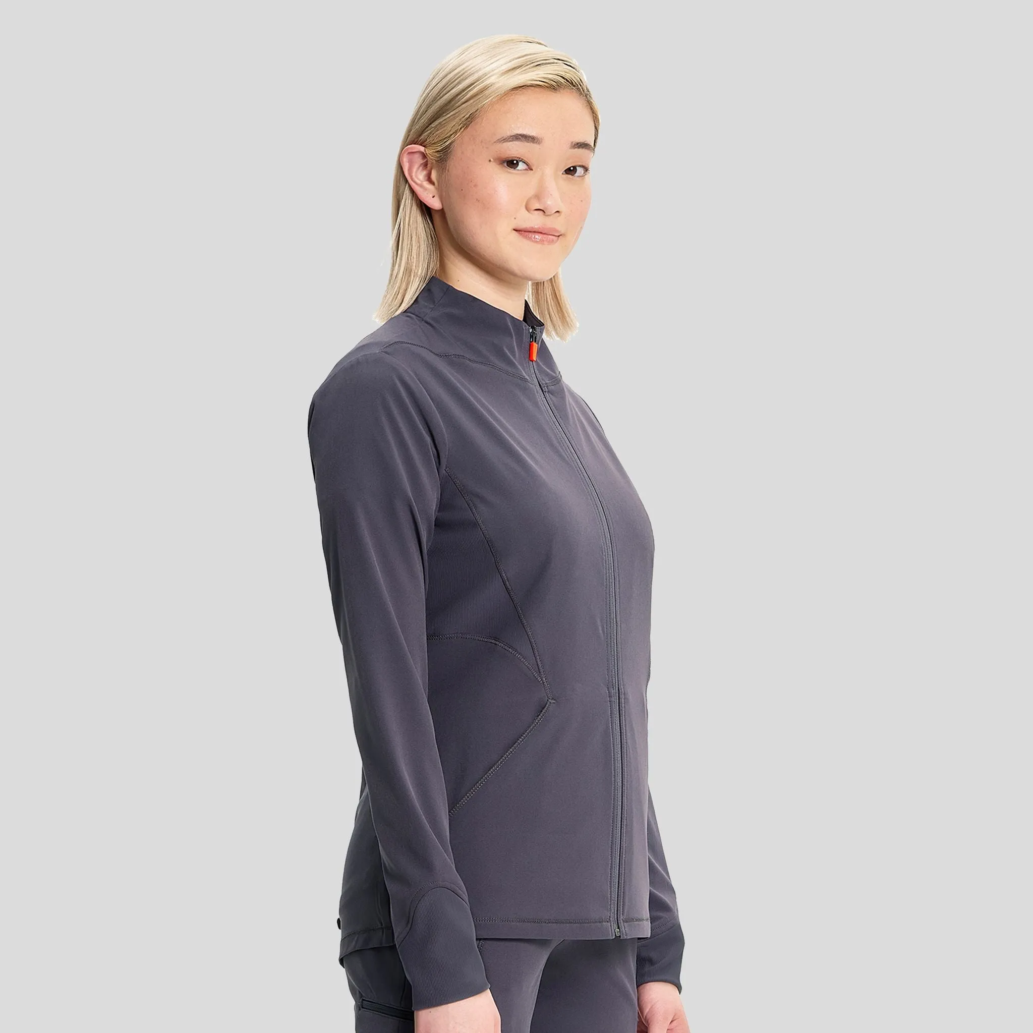 Zip Front Jacket | Pewter