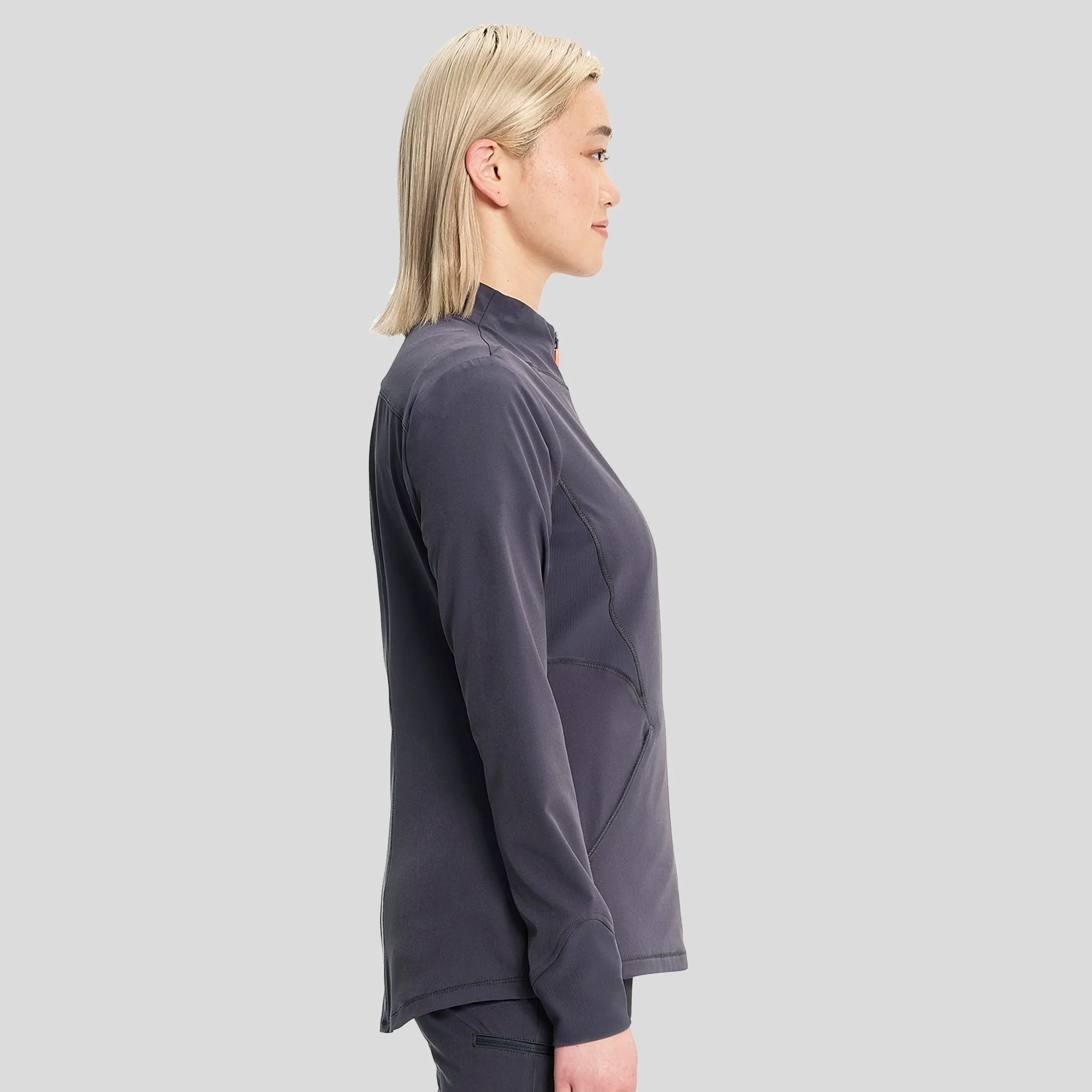 Zip Front Jacket | Pewter